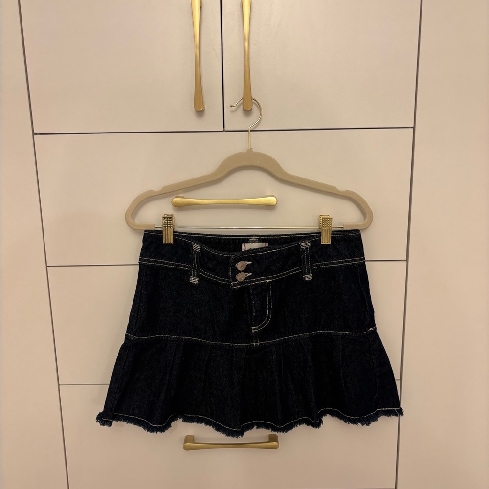 BDG Black Mini Denim Skirt